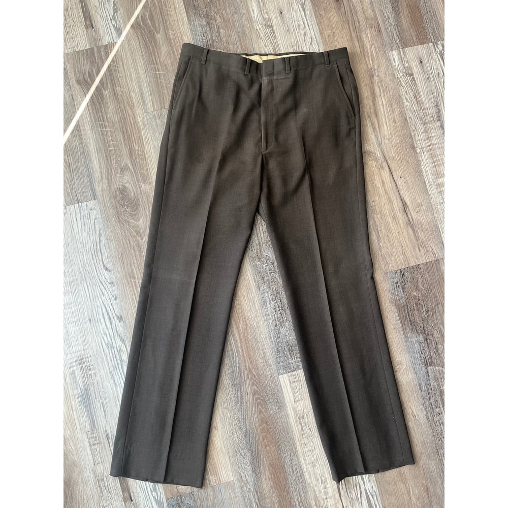 Jaymar Men's Classic Fit Trousers Charcoal Grey Dress Pants Size 34
